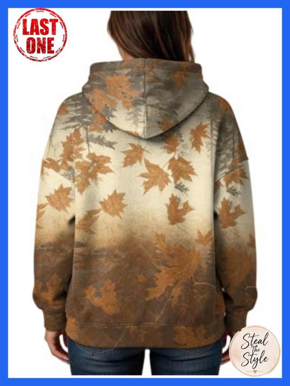 Plus Size Oversized Hoodie Long Sleeve Pullover with Pocket - Picture 3 of 6